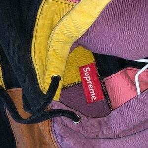 Supreme patchwork hoodie black